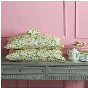 Lady Pepperell luxury 3 piece satin set sleep mask pillowcase set daisy print